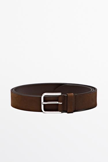 Zara Nubuck leather belt - Brown