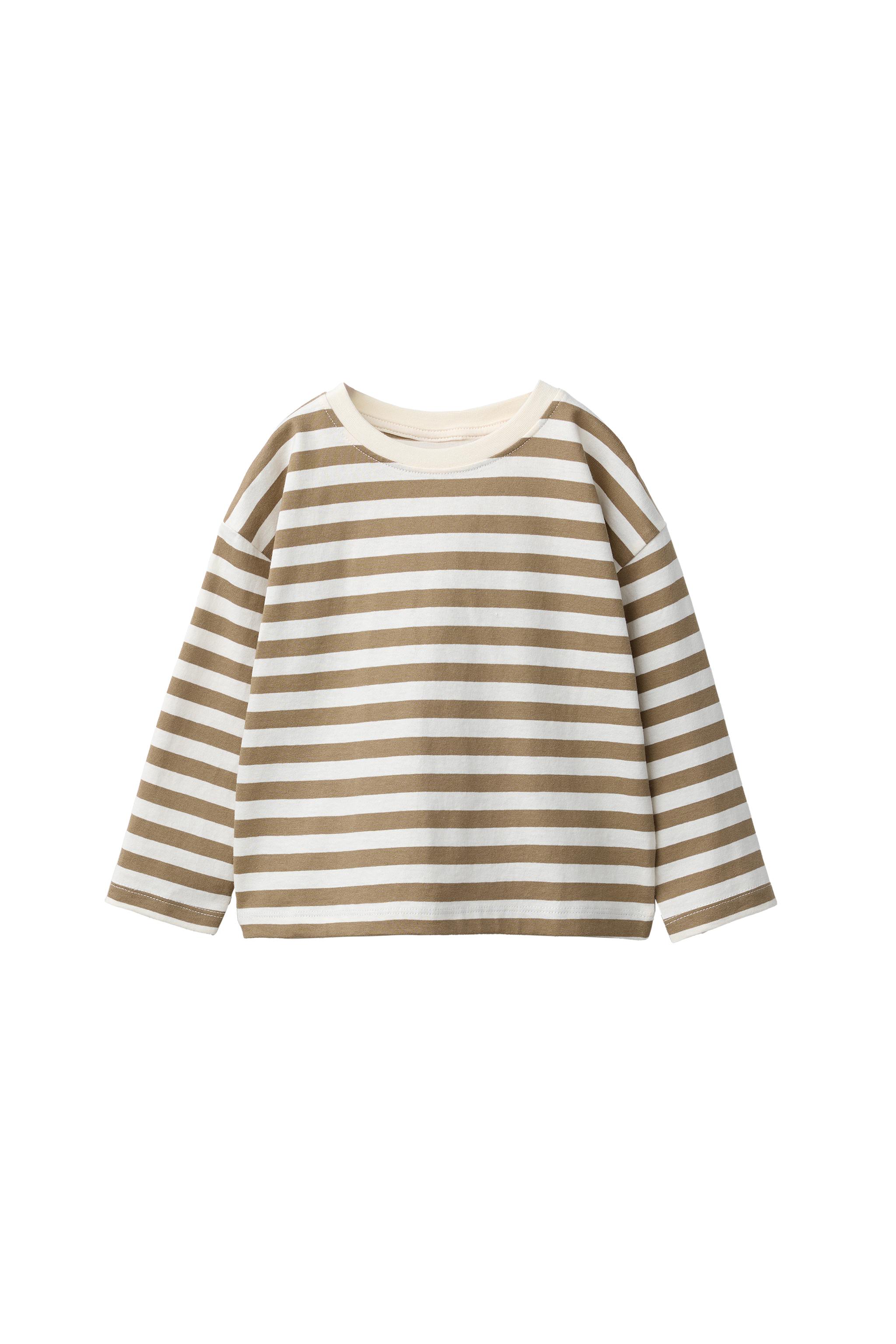 THREE-PACK OF STRIPED AND PLAIN T-SHIRTS