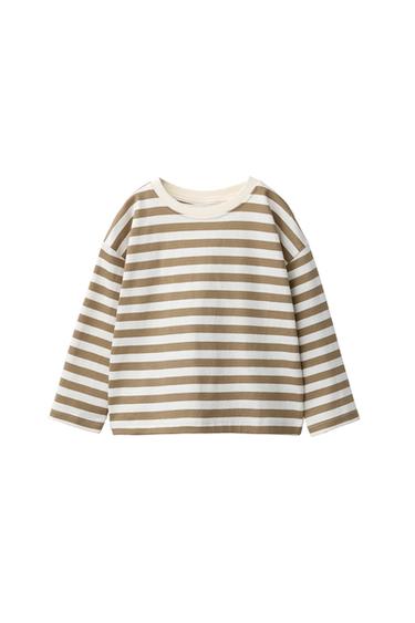 LOT DE TROIS T-SHIRTS RAYÉS ET UNIS - Bleu de Zara - Image 1