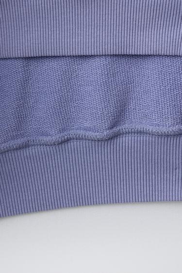 EMBROIDERED FLOWER SWEATSHIRT - Light blue by Zara - Image 3