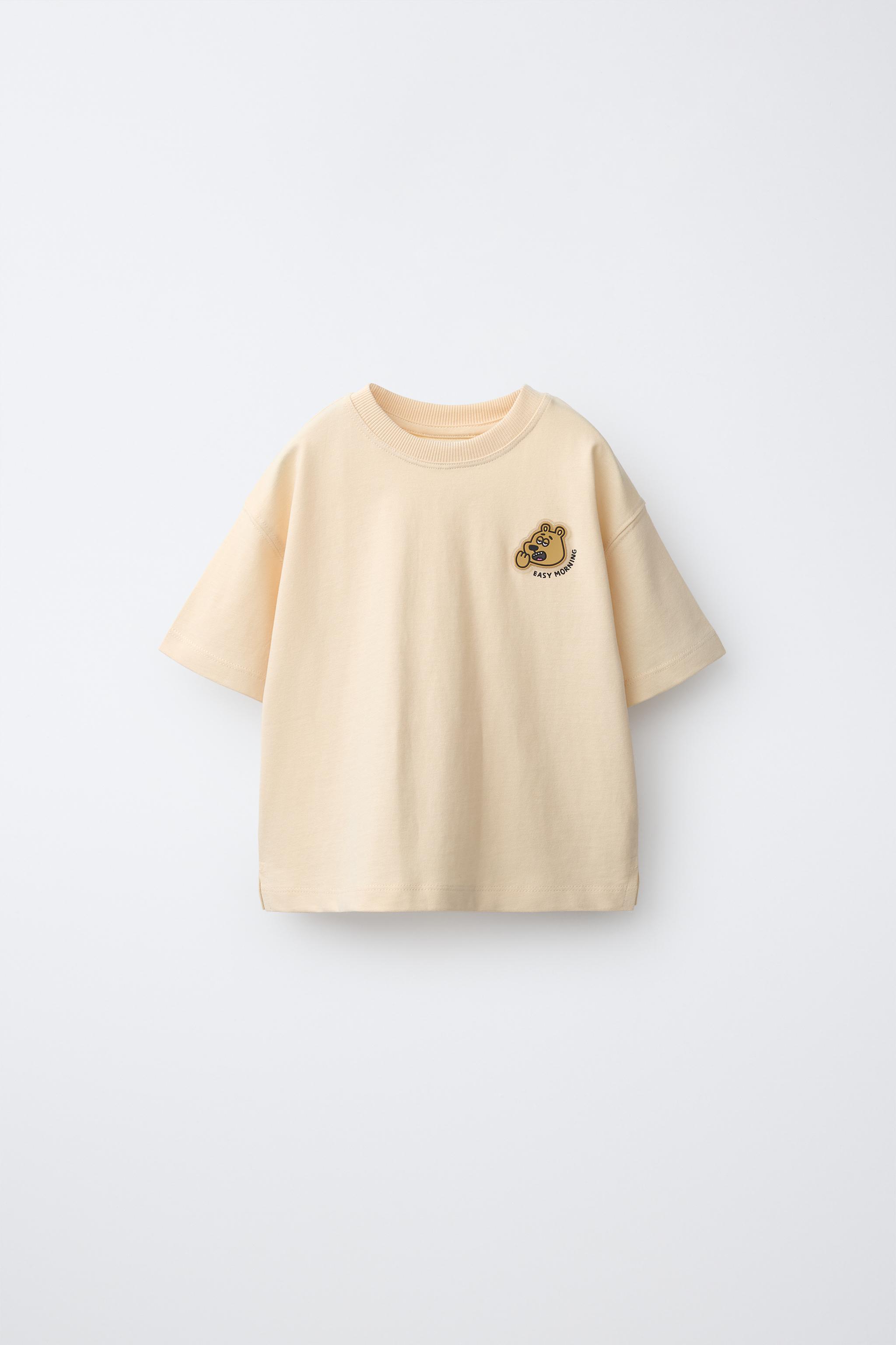 RUBBERIZED FOX PATCH T-SHIRT — Mid-ecru