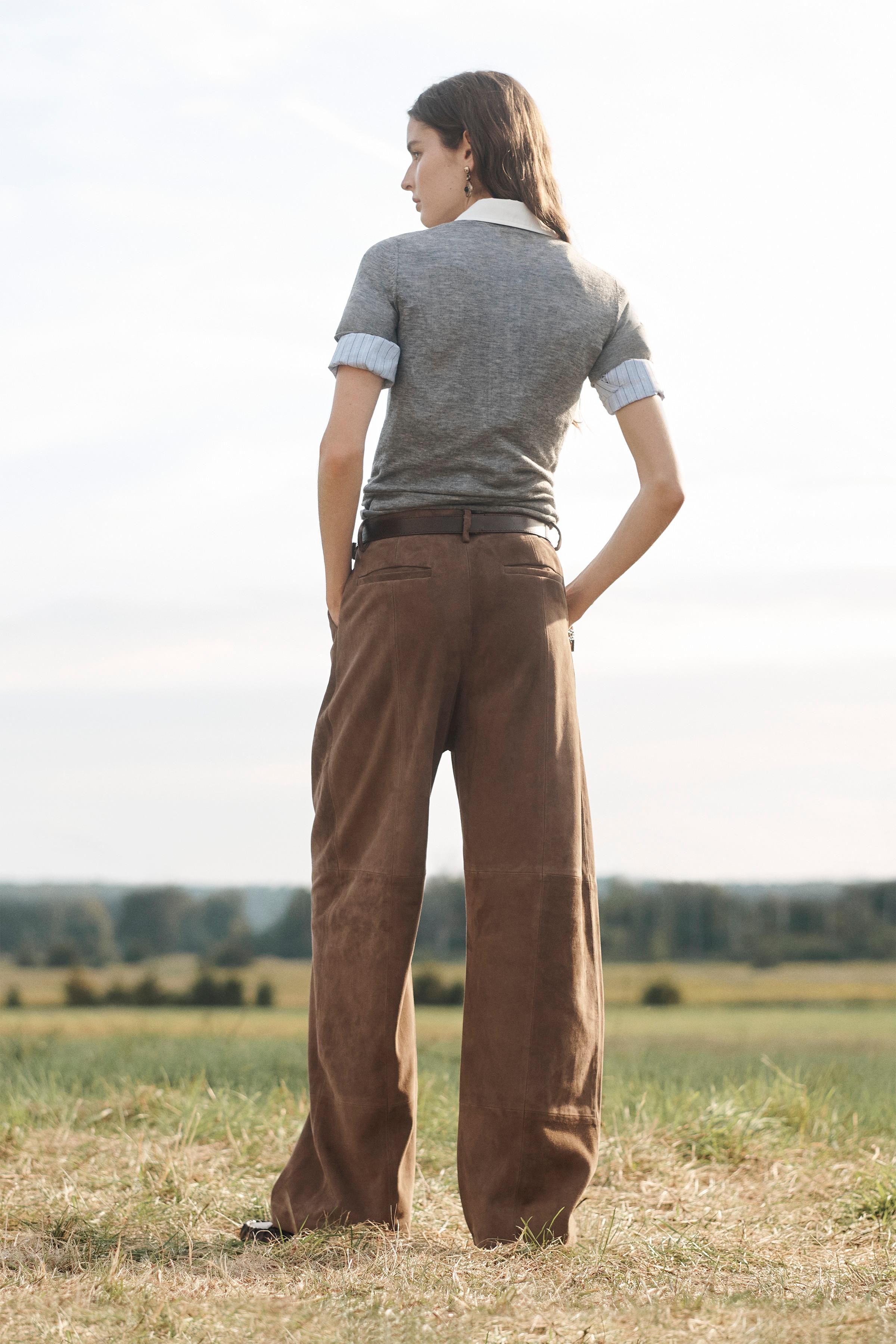 PANTALON À PINCES EN DAIM 100% ÉDITION LIMITÉE