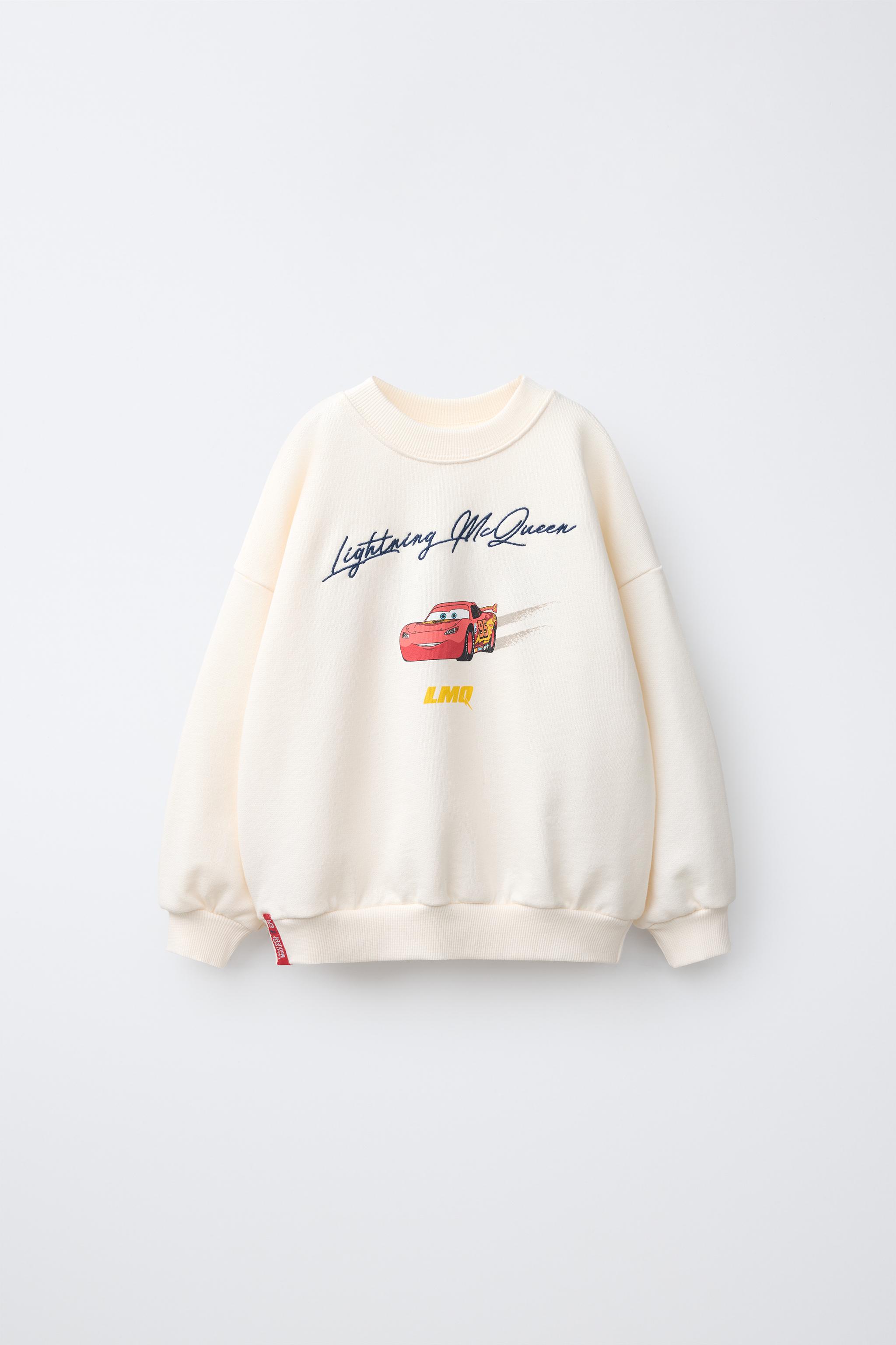 CARS LIGHTNING MCQUEEN © DISNEY/PIXAR PRINT SWEATSHIRT — Ecru