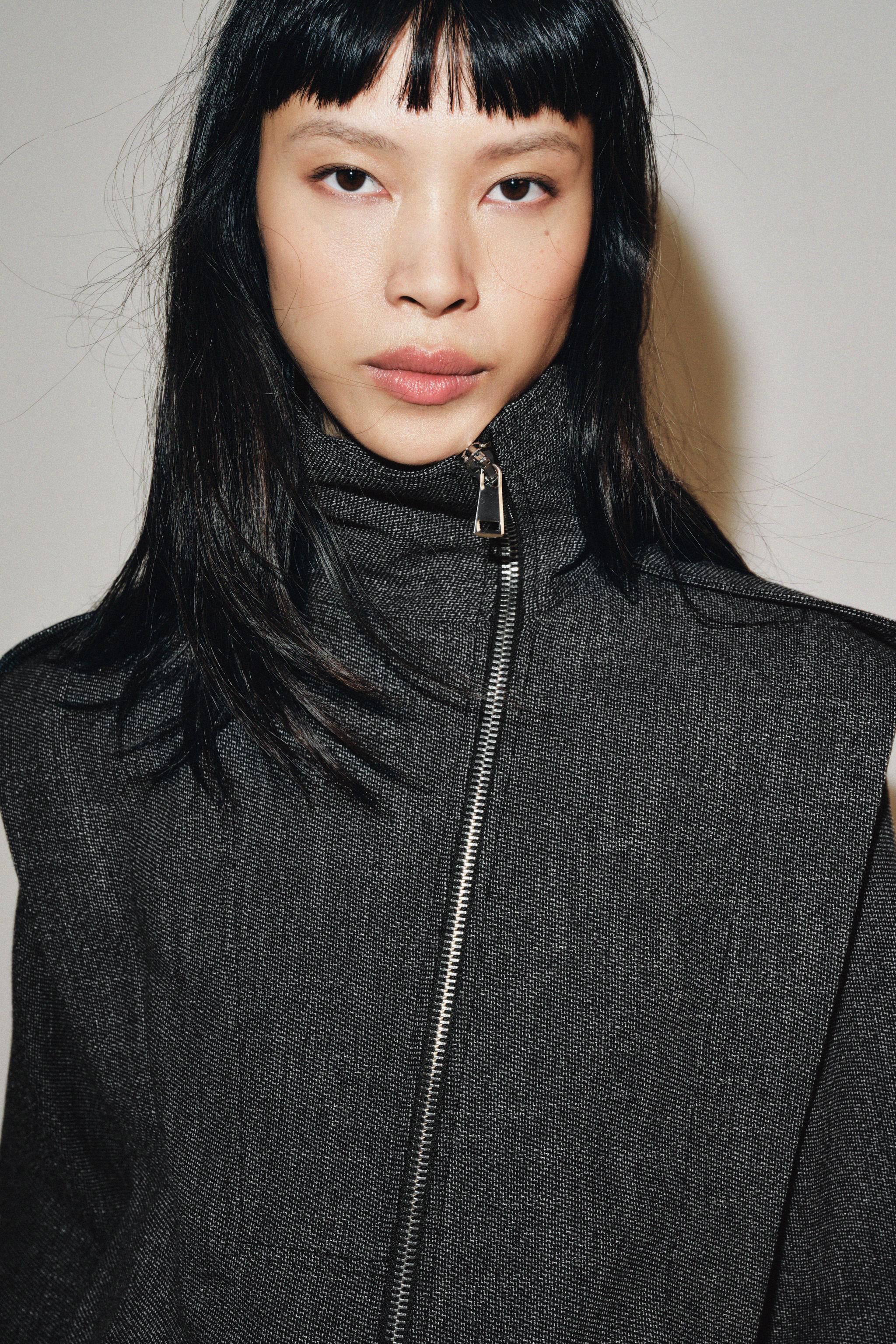 Zara ZW COLLECTION SHOULDER TAB BOMBER JACKET — фото 3