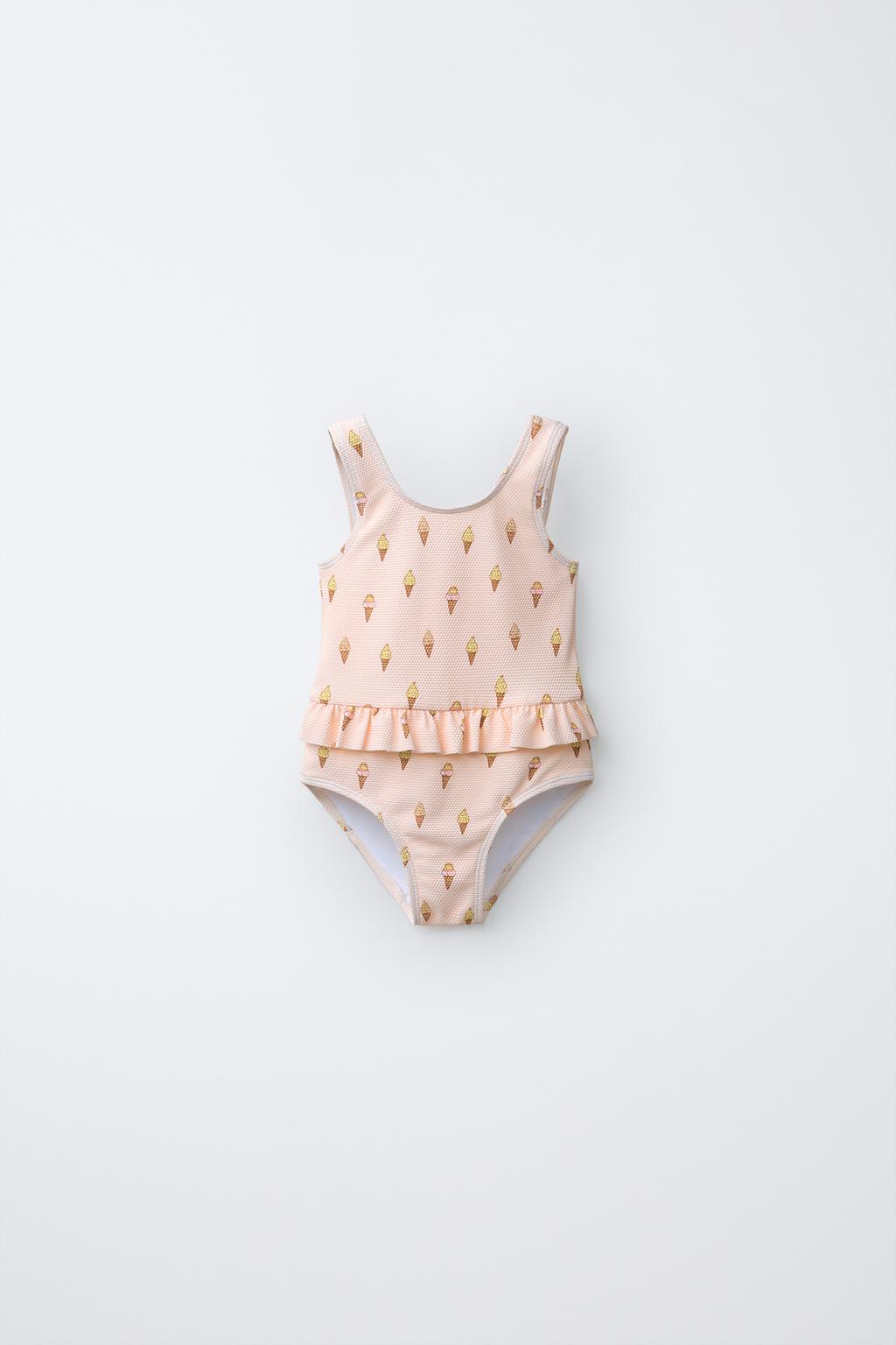 1-6 YEARS/ ICE CREAM PRINT SWIMSUIT