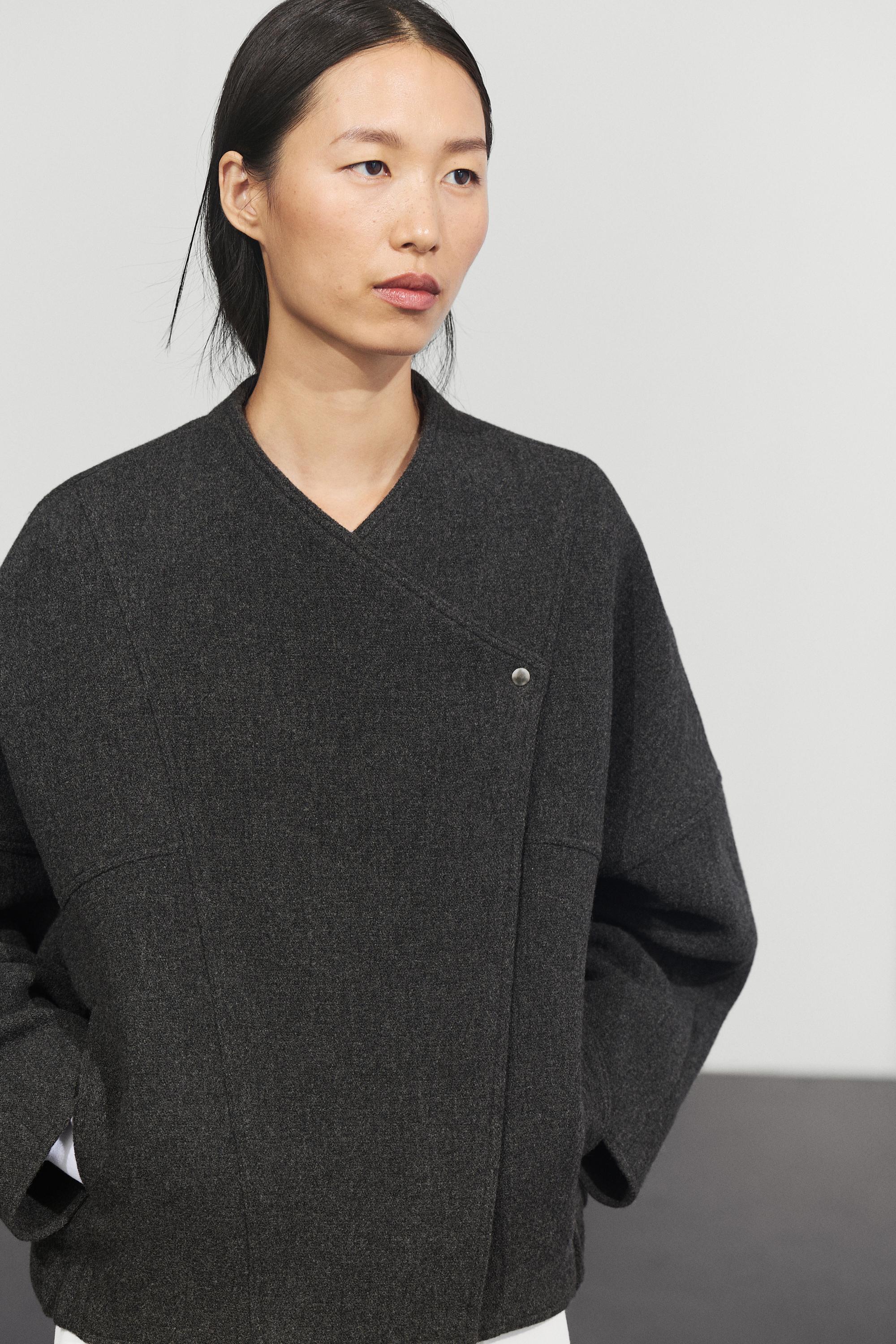 Veste bomber en mélange de laine