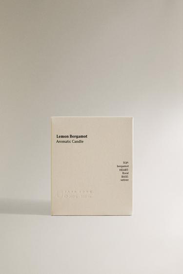 (200 G) LEMON BERGAMOT SCENTED CANDLE - white by Zara - Image 4
