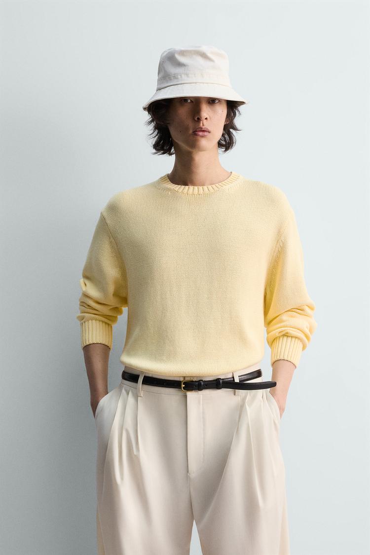 ZARA TEXTURED COTTON JUMPER
