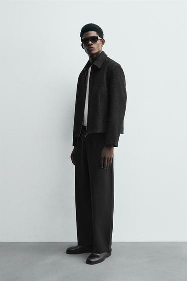 SHINY TEXTURED JACKET - Black by Zara - Image 3