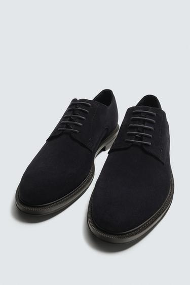 CHAUSSURES EN CUIR - Bleu de Zara - Image 1