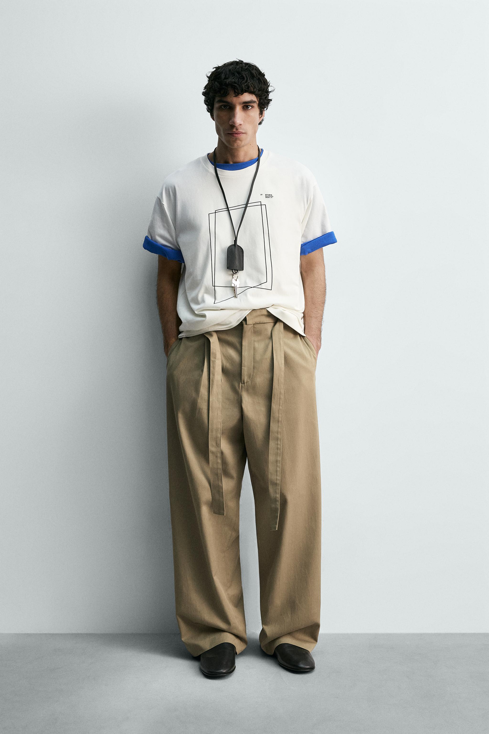 ☁️☀️ GEOMETRIC PRINT T-SHIRT - White | ZARA United States