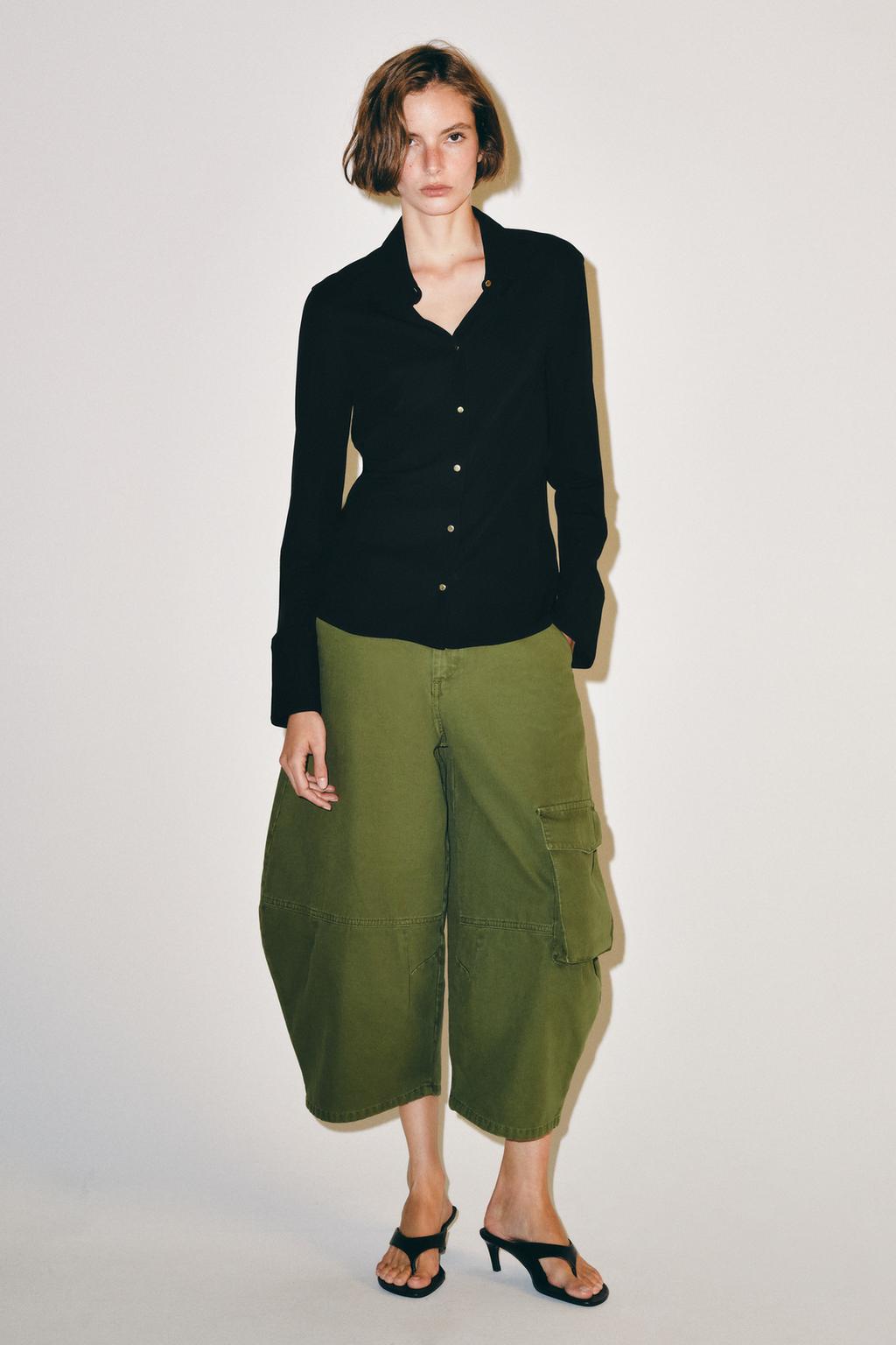 ZW COLLECTION GOLD BUTTON SHIRT
