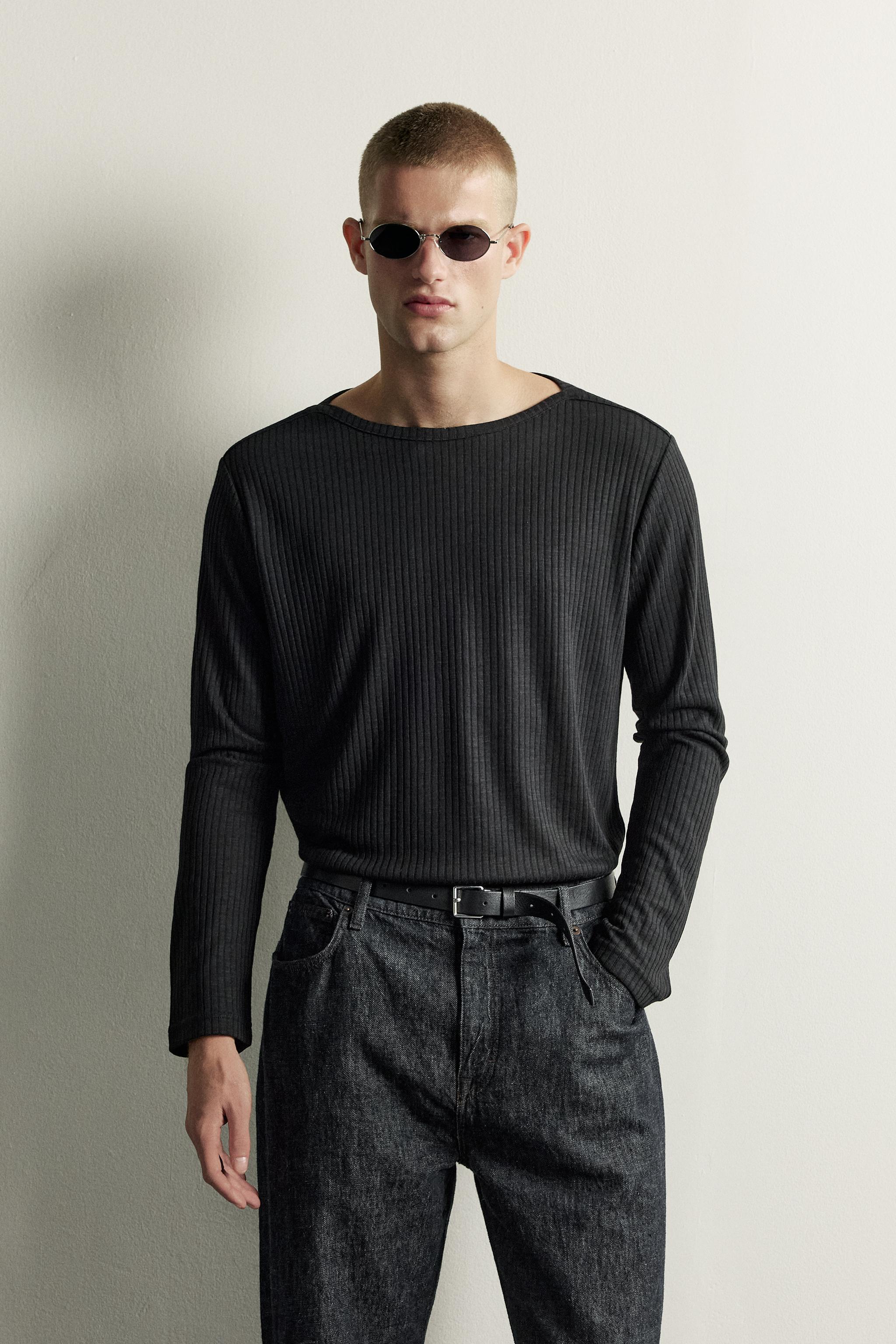 RELAXED FIT RIBBED T-SHIRT