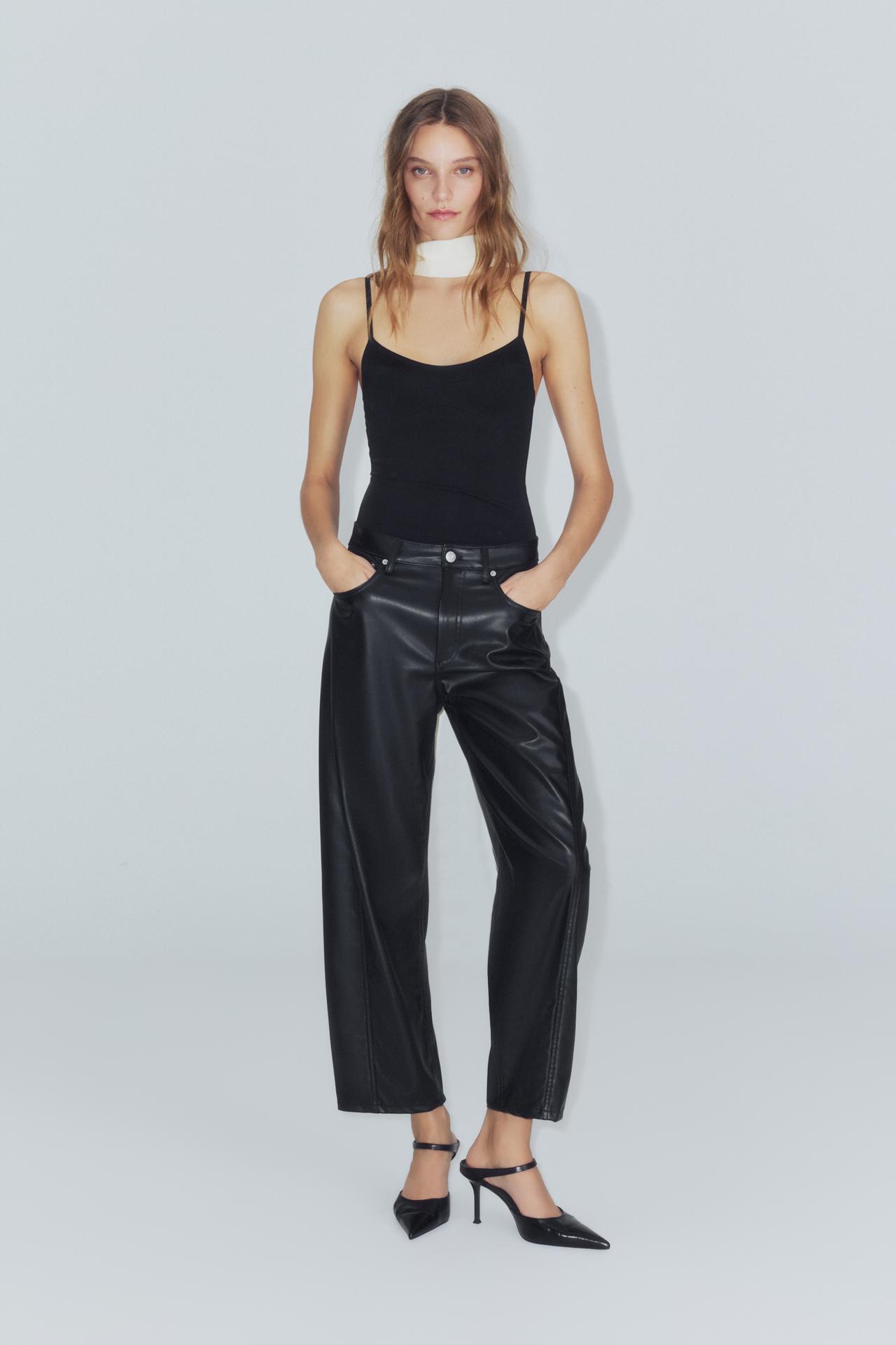Укороченные брюки под кожу — ZW COLLECTION