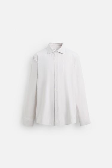 REGULAR FIT SHIRT - Ecru / Beige by Zara