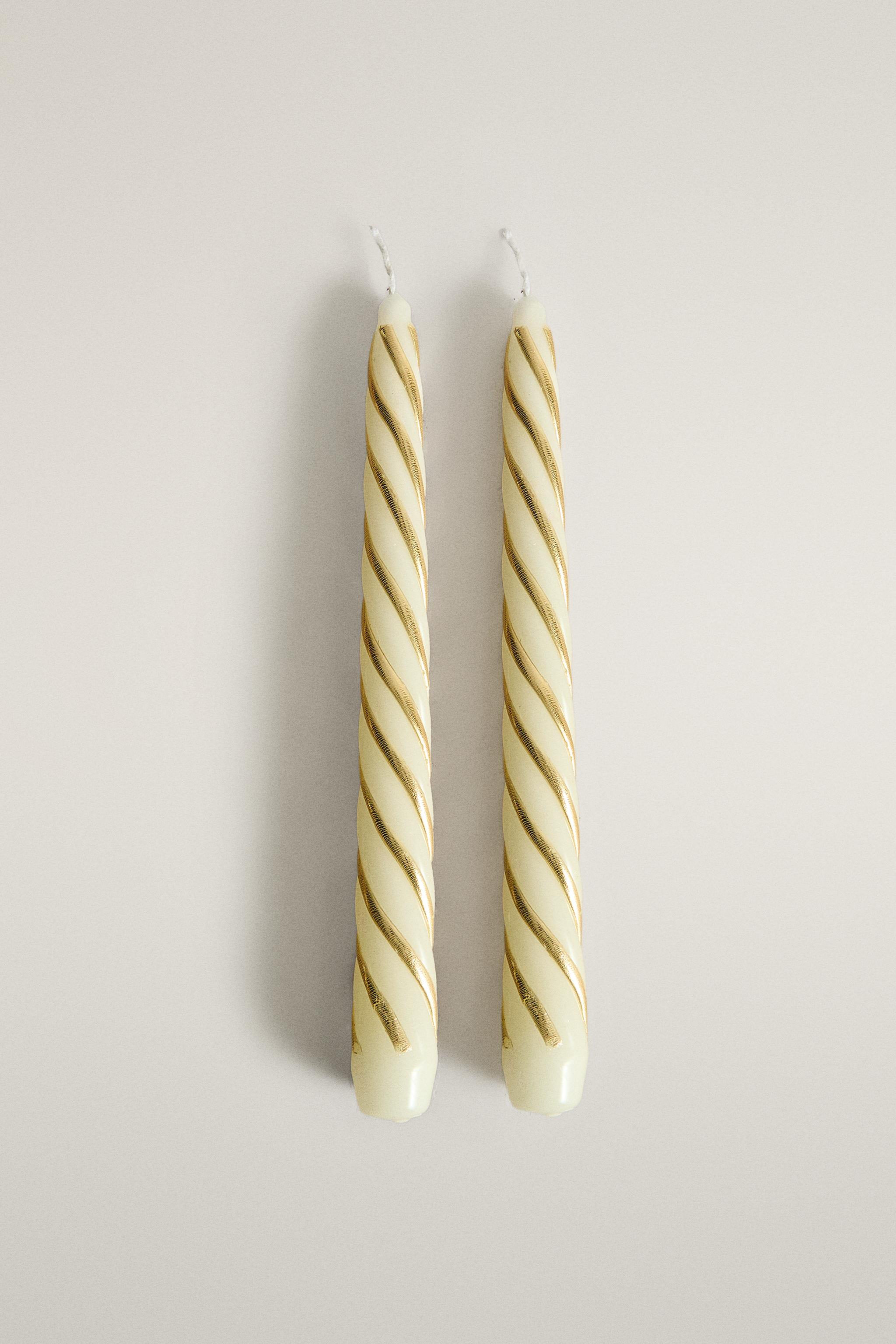 BOUGIES DÉCORATIVES SPIRALE NOËL (LOT DE 2)