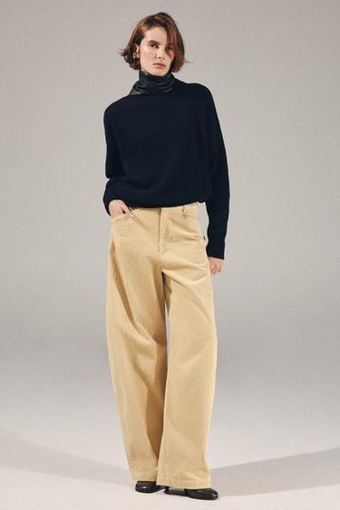 PANTALÓN PANA ZW COLLECTION - Crudo de Zara