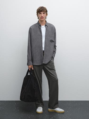 Zara Regular fit flowing shirt - Cobalt - Image 0