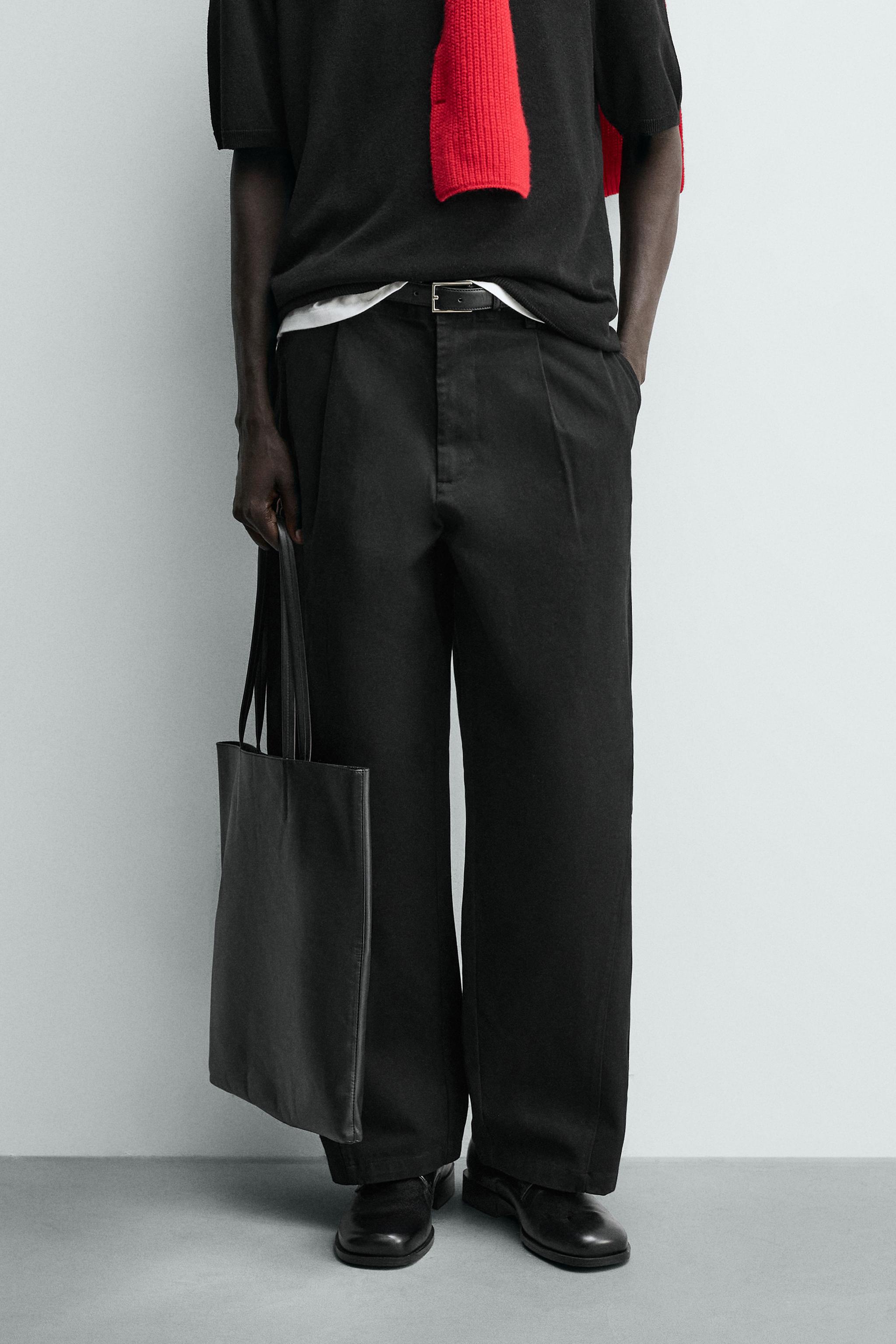 RELAXED BALLOON FIT PLEATED PANTS