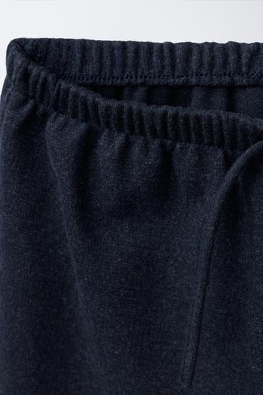 JACQUARD WIDE-LEG TROUSERS - Navy blue by Zara - Image 2
