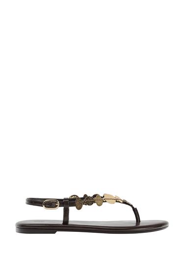 Sandal With Ornaments Metallic S