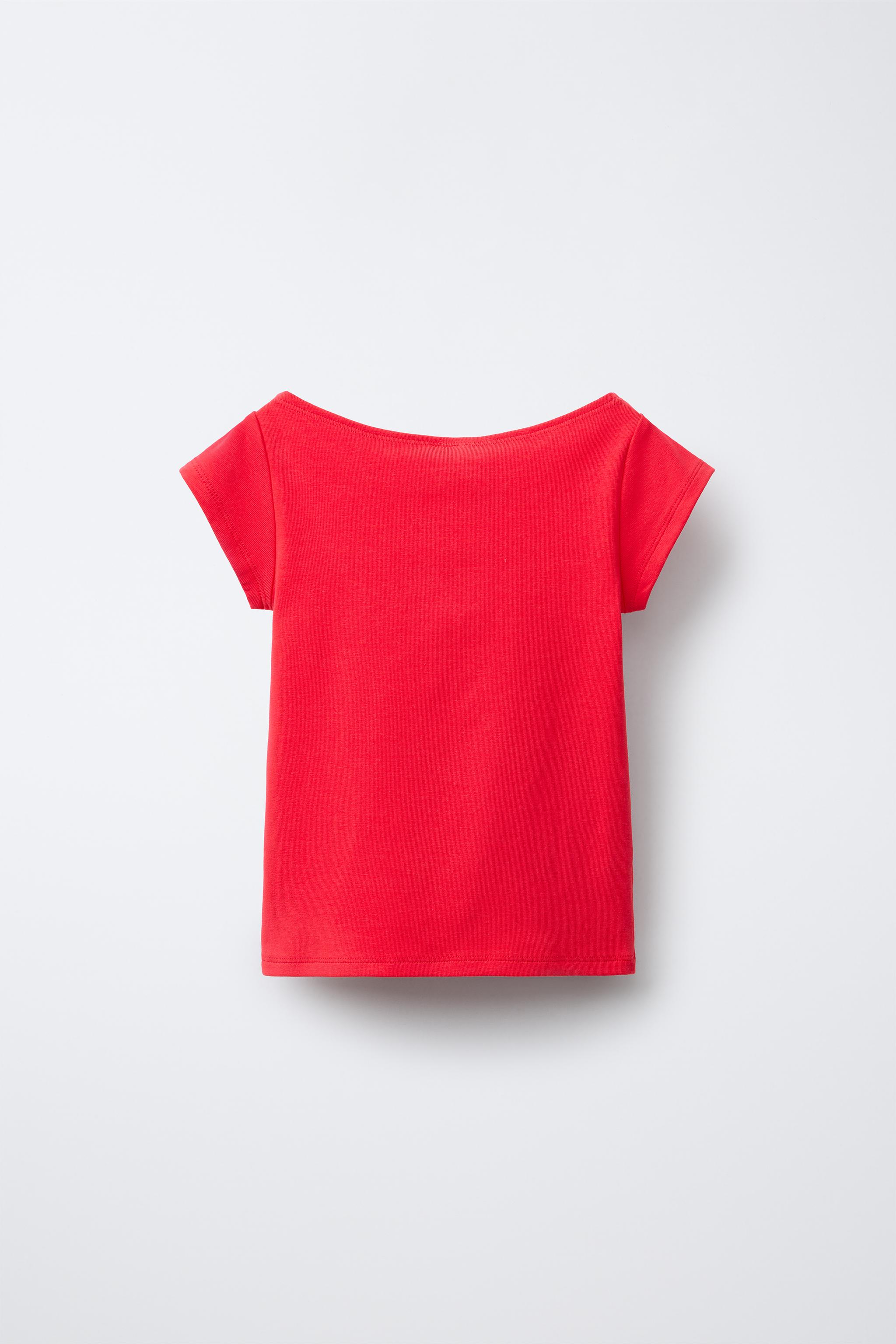 ★★Adairs★★ 40 Logo Tee Ruby JL8581 Striped t-shirt with 3/4 sleeves | marc-cain.com/en