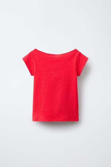 T-SHIRT IMPRIMÉ - Rouge de Zara - Image 1