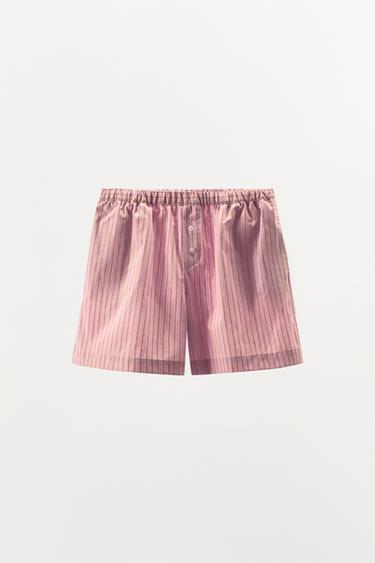 STRIPED SHORTS WITH COTTON - Pink by Zara - Image 2