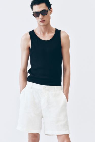 Zara 基本款羅紋背心 - 黑色