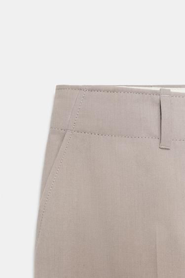PANTALON COURT ZW COLLECTION - Marron / Taupe de Zara - Image 5