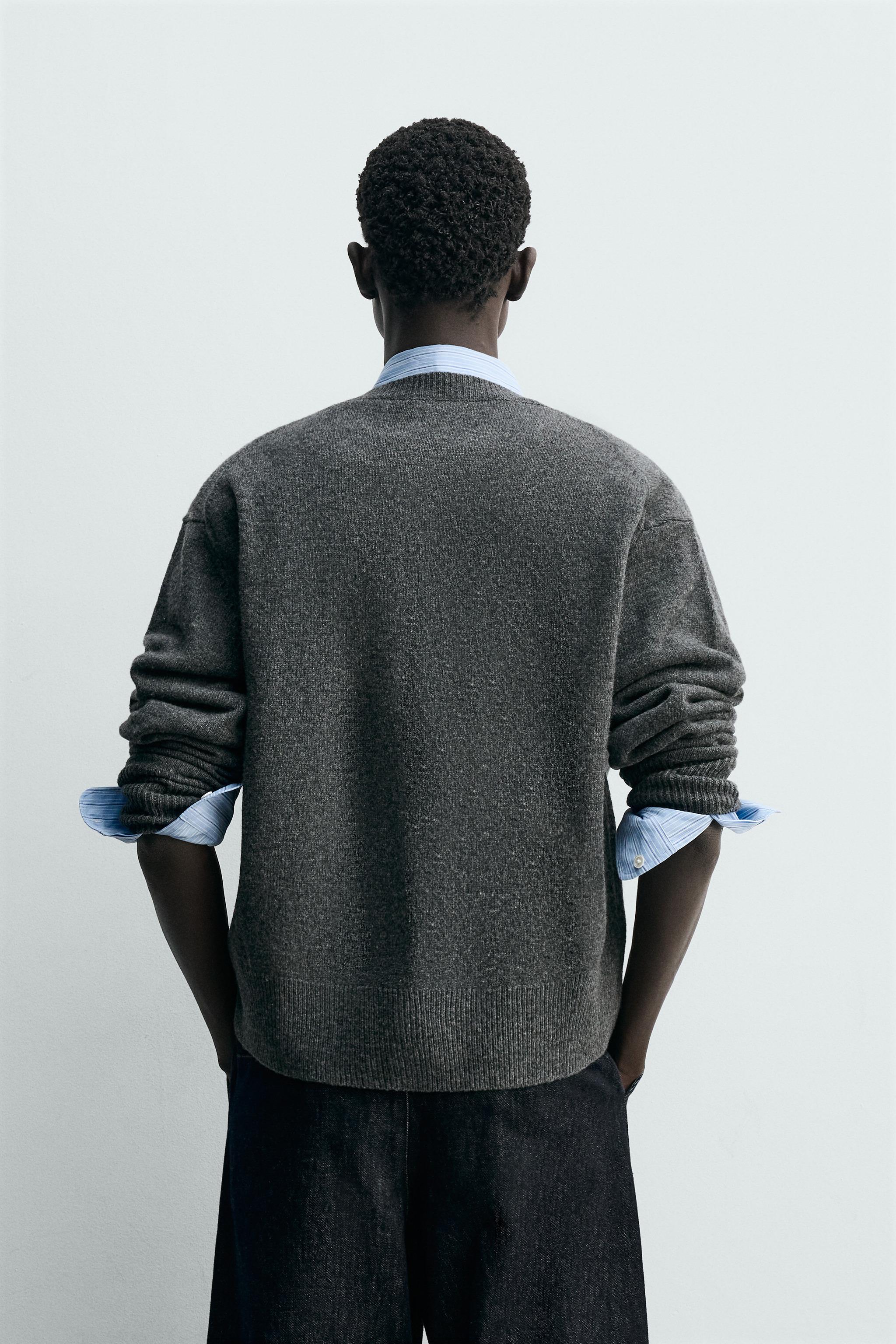 CARDIGAN RELAXED FIT MÉLANGE DE LAINE