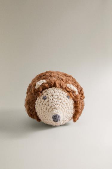 BRINQUEDO DE OURIÇO DE CROCHÊ PARA ANIMAIS DE ESTIMAÇÃO - Marrom da Zara - Imagem 0