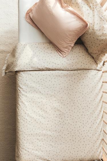CHILDREN'S FLORAL PRINT RUFFLED DUVET COVER - Light pink by Zara - Image 7
