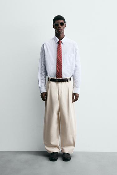 CAMISA ESTRUCTURA RAYAS - rayas de Zara