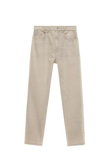 JEANS STRAIGHT FIT ESTAMPADO LAVADO - Crudo de Zara