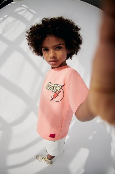 Zara THE FLASH ™ DC COMICS © PRINT T-SHIRT - Mid-pink