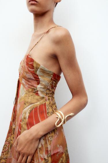 براسليت معدني ثعبان - ذهبي الخاص بـ Zara