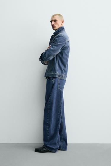BARREL FIT JEANS WITH TWISTED SEAM - Blue by Zara - Image 3