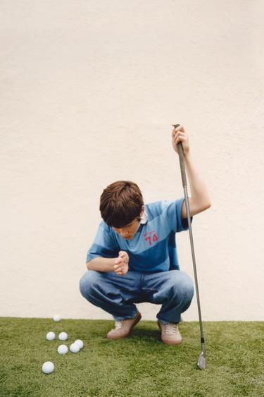 VARSITY STRIPED POLO SHIRT - Blue by Zara