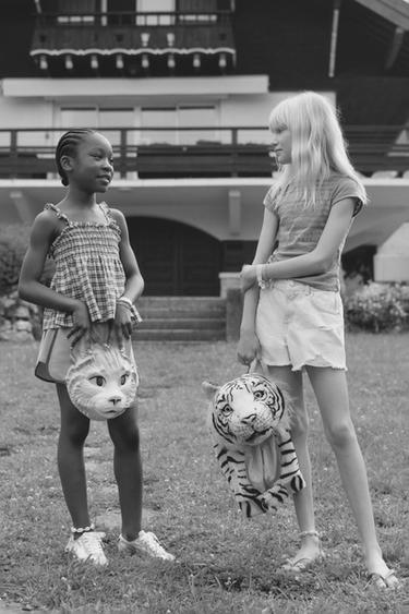 CHECK TOP - Mid-pink by Zara