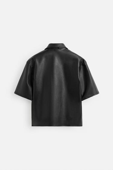 SOBRECAMISA EFECTO PIEL - Negro de Zara