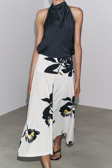ZW COLLECTION PRINTED MIDI SKIRT - Black / White by Zara - Image 3