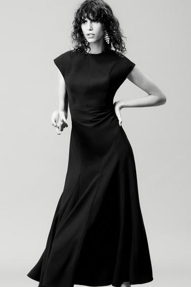 ROBE LONGUE CRÊPE ZW COLLECTION - Noir de Zara - Image 1