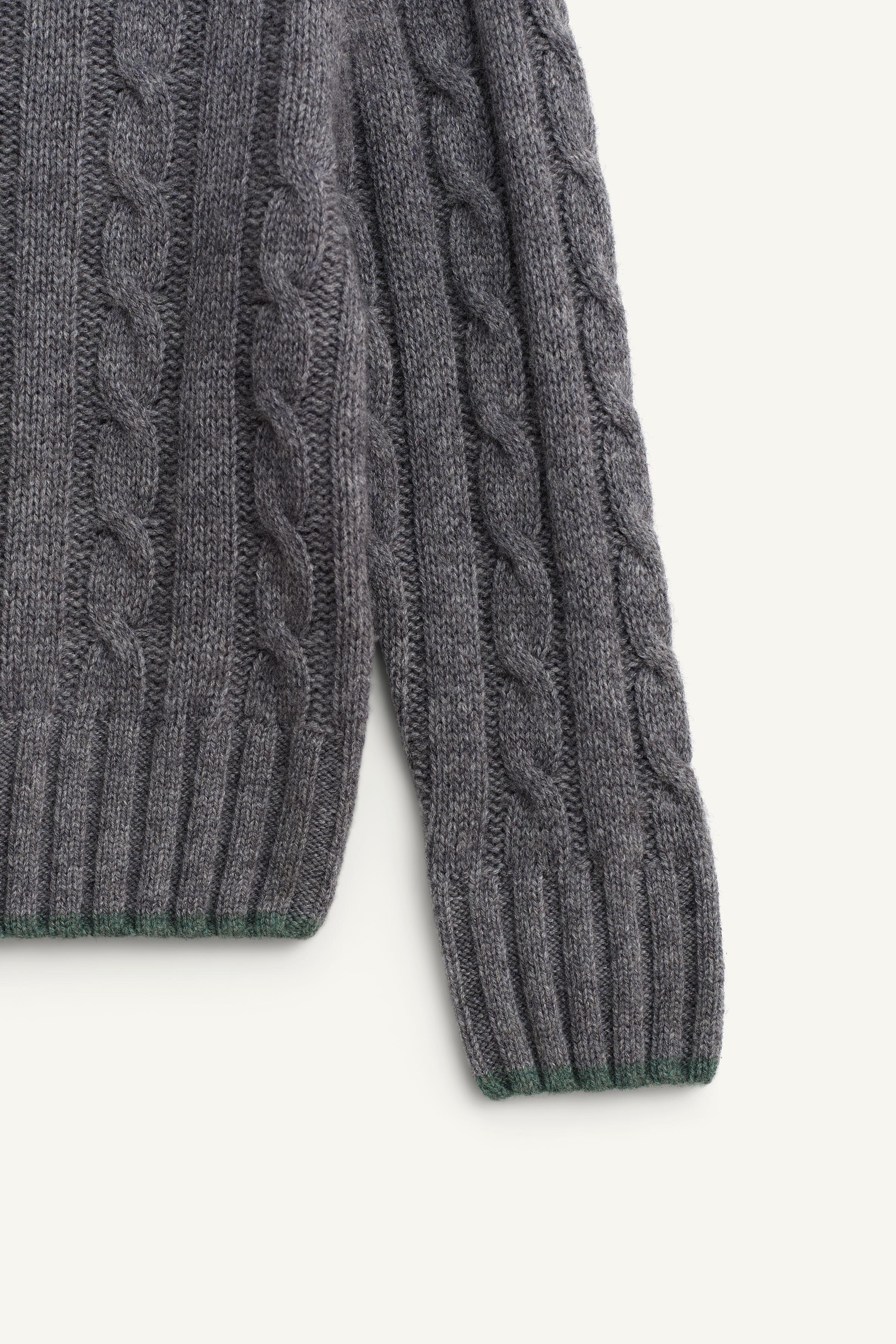 100% WOOL CABLE-KNIT JUMPER LIMITED EDITION