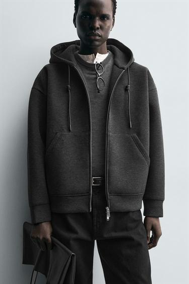 SWEAT TECHNIQUE RELAXED FIT À CAPUCHE - Gris foncé de Zara - Image 4