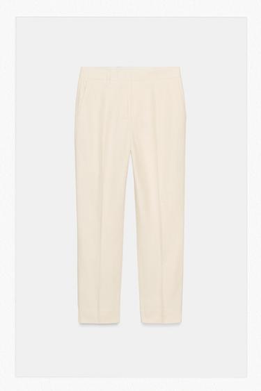 PANTALÓN TOBILLERO ABERTURA - Mantequilla de Zara