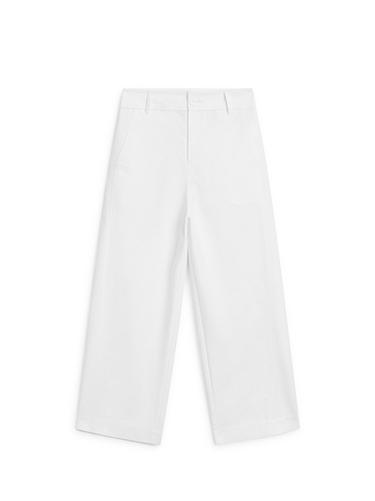 Zara High-waist barrel fit trousers - White - Image 0