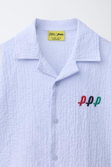 STRIPED TEXTURED SHIRT PENN © - Light blue by Zara - Image 2
