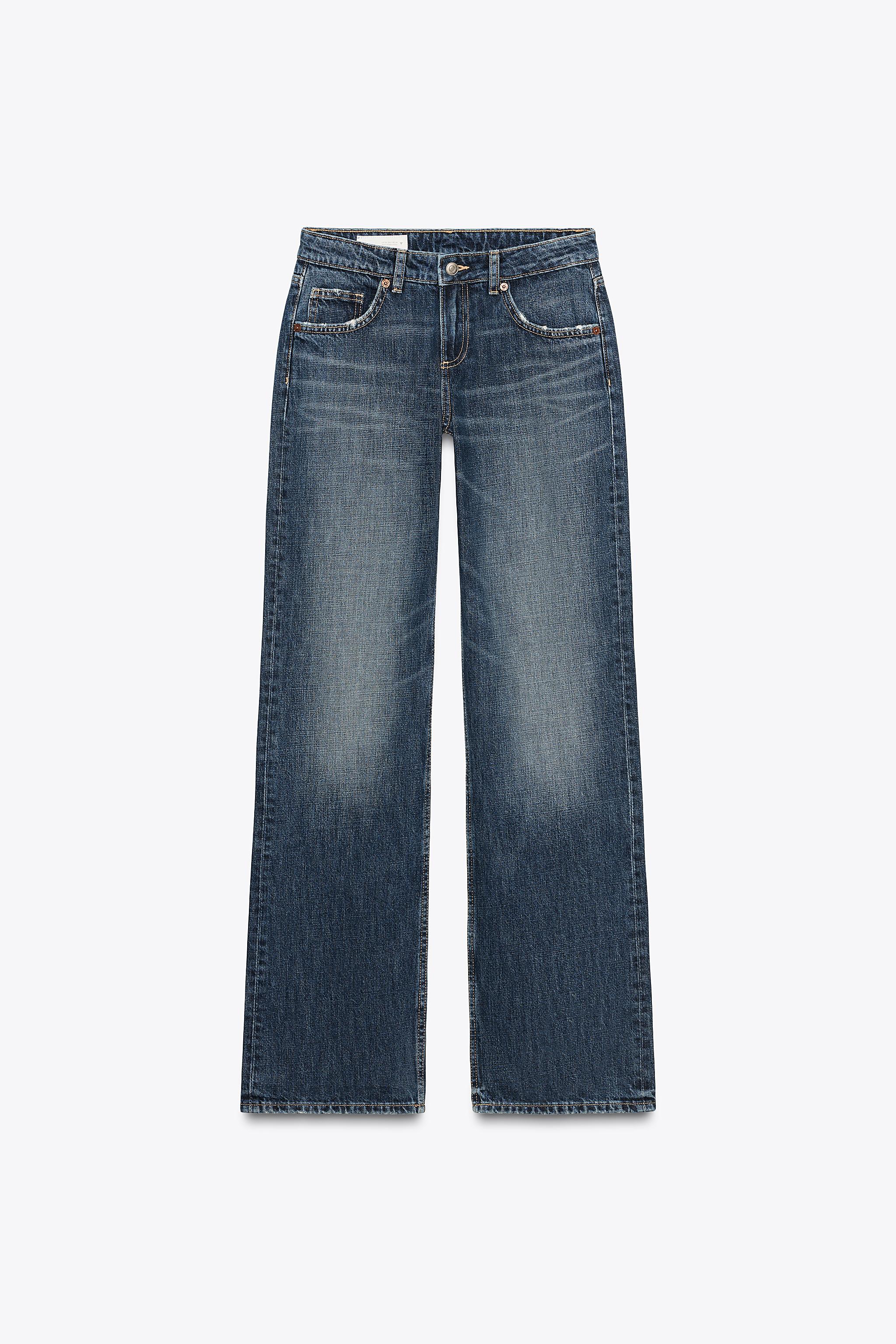 TRF LOW RISE WIDE LEG JEANS - Blue | ZARA United States