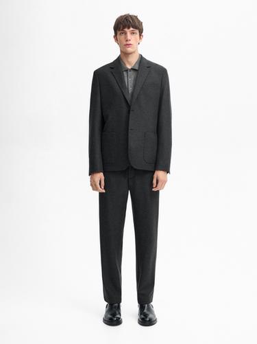 Zara 100% wool flowing blazer - Gray - Image 0